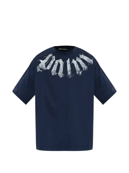 Tricou Palm Angels cu imagine albastru
