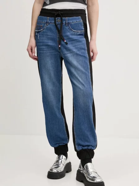 Desigual pantaloni de trening PEETERS femei neted albastru