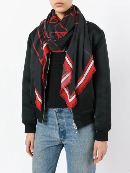 Fular Givenchy cu imagine negru