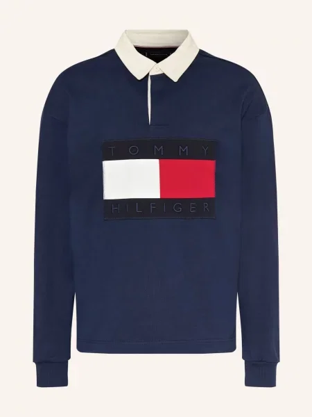 Tommy Hilfiger Koszulka Do Rugby blau granatowa