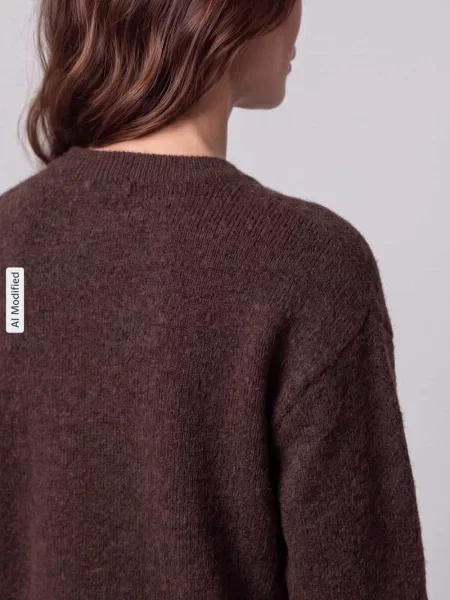 Sweter w kroju regular fit z dodatkiem wełny model ALLY' Pieces