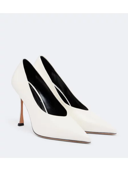 Pantofi cu toc Jude din piele alb