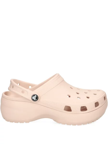 Papuci Crocs cu platformă roz