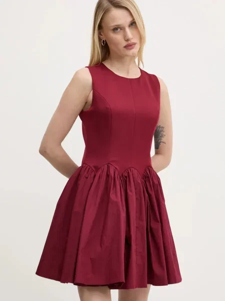 Never Fully Dressed rochie Mini Monika mini evazati bordo