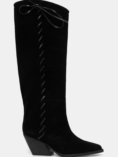 Answear.LAB cizme din piele intoarsa cu drept negru