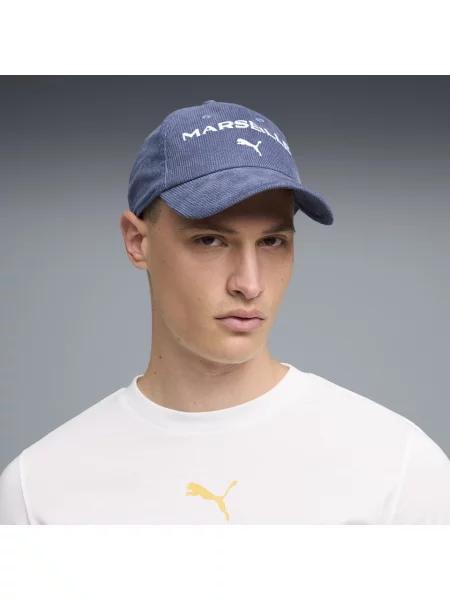 PUMA Czapka ze sztruksu Olympique Marsylia ftblCulture Akcesoria OSFA niebieski