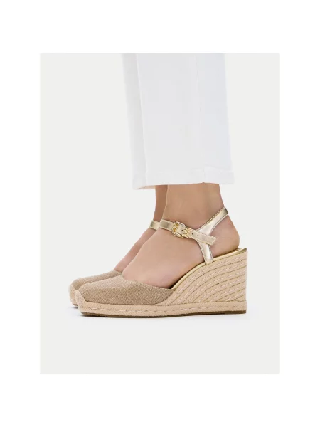 Espadrilky MICHAEL Michael Kors Kenzie Wedge Zlatá
