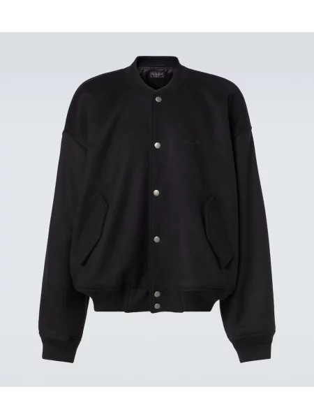 Volnene bomber jakna Balenciaga črna