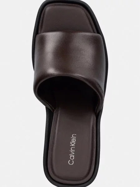 Calvin Klein Bőr papucs barna