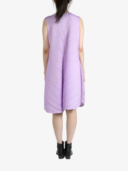 Рокля Pleats Please Issey Miyake виолетово