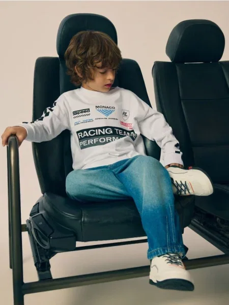 Reserved tričko s dlhými rukávmi a potlačou biela