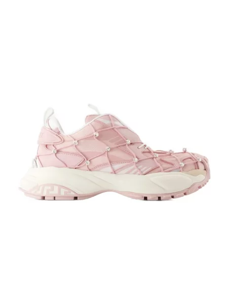 Sneakersy Versace skórzane różowe