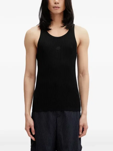 Vestă Filling Pieces cu broderie tricotate negru
