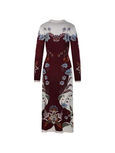 Lung rochie midi Farm Rio tricotate roșu
