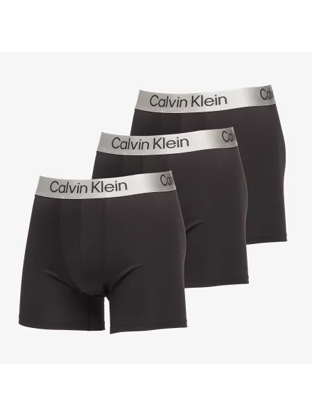 Obcisłe bokserki z elastycznym pasem z logo w zestawie 3 szt. Calvin Klein czarne