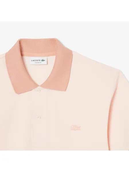 Классическое поло Lacoste розовое