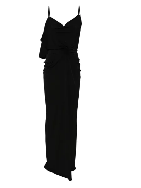 Sukienka wieczorowa Coperni drapowana garniturowa czarna