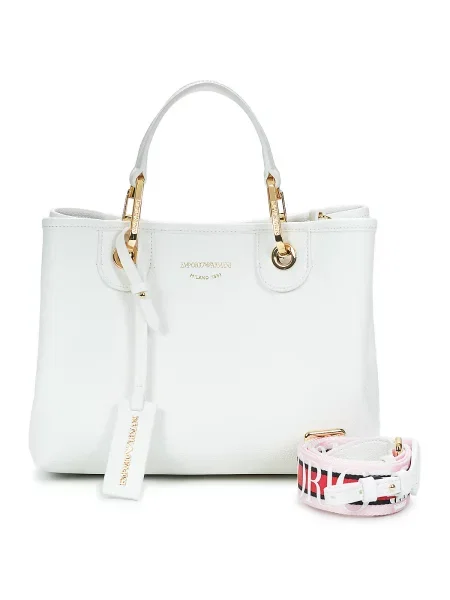 Ročna torba Emporio Armani bela
