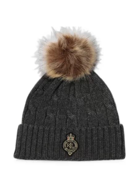 Căciulă Lauren Ralph Lauren tricotate gri