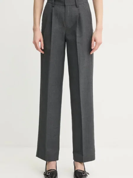 ZADIG&VOLTAIRE pantaloni din lână femei lat medium waist gri
