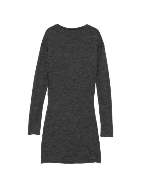 Lung rochie mini Jil Sander cu decolteu rotund gri