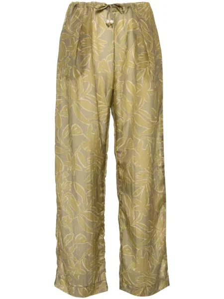 Spodnie Alohas w kwiatki zielone