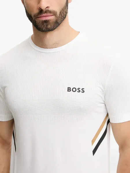 Tricou Boss cu dungi alb