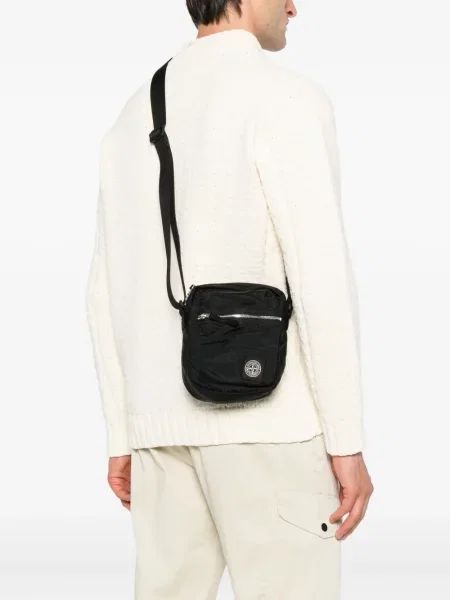 Geantă Stone Island cu strasuri negru