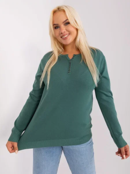 Pulover Fashionhunters verde
