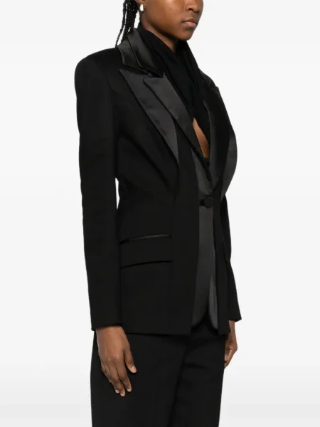 Kurtka Mitiliane Couture z klapą czarna