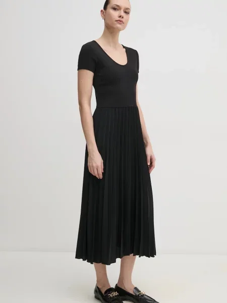 Šaty Tommy Hilfiger midi černá