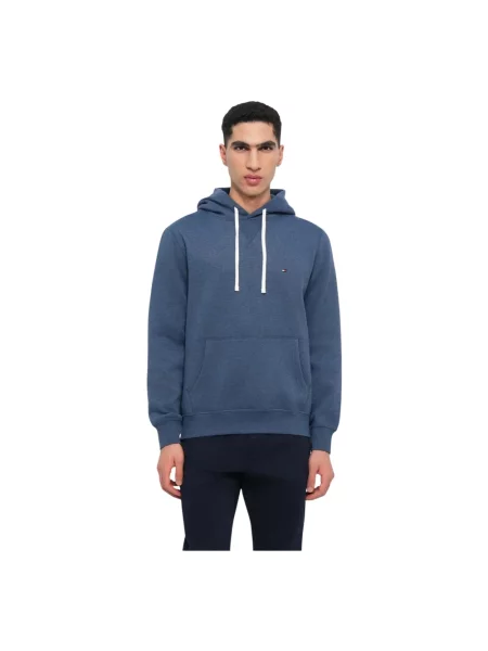 Bluza z kapturem Tommy Hilfiger z kapturem niebieska