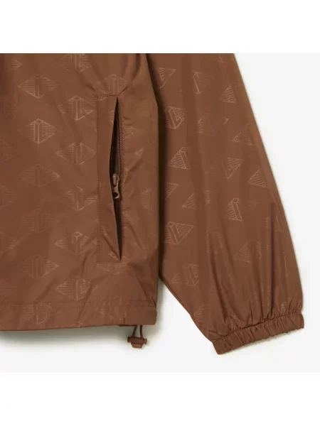 Lacoste Kurtka Ze Stójką Z Monogramem brązowa