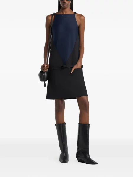 Rochie mini Courreges cu cataramă negru