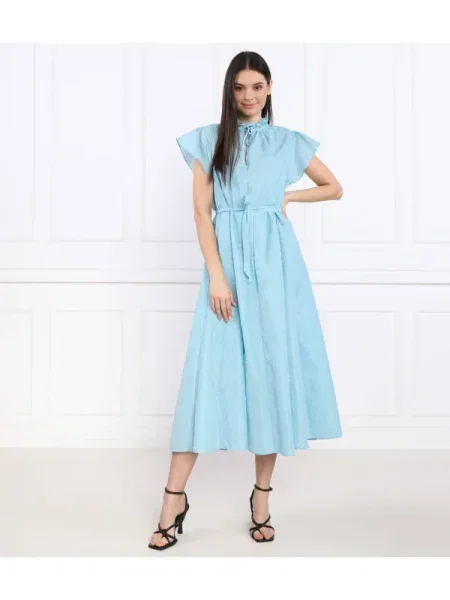 Samsoe Samsoe rochie maxi evazati albastru