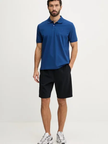 Bombažen polo The North Face REGULAR POLO modra