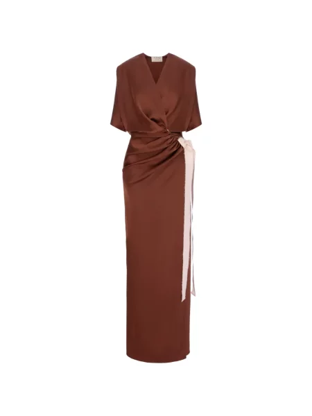 Rochie maxi V:pm Atelier drapată maro
