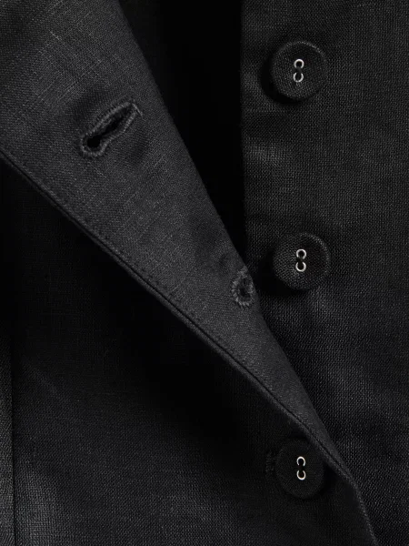 Reserved Лляна жилетка чорний