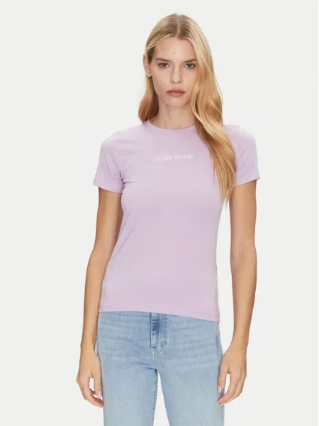 Тениска Guess Jeans лилаво виолетово