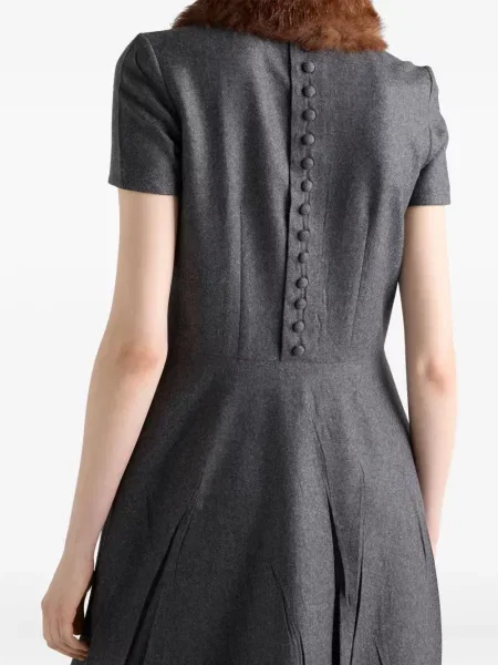 Rochie midi Prada până la genunchi de costum gri