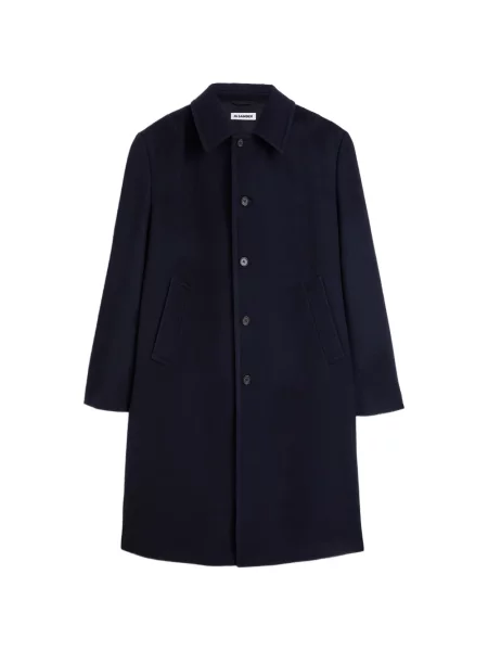Palton Jil Sander de lână albastru
