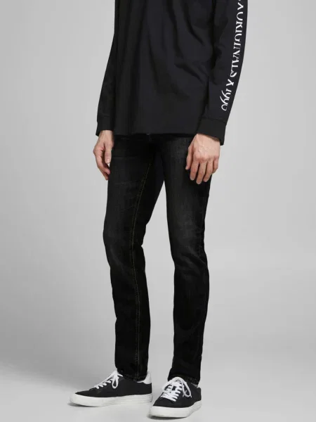 JACK & JONES Džínsy Glenn Original modrá denim čierna