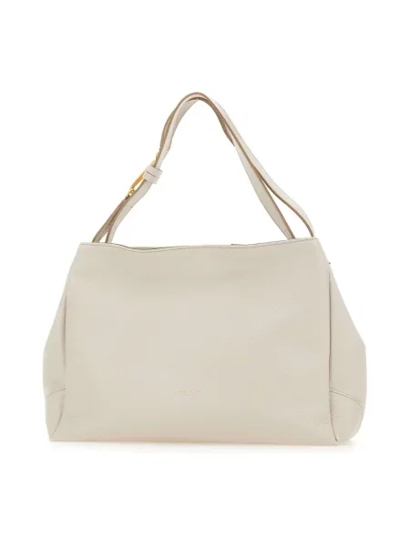 Torebka skórzana Gianni Chiarini skórzana biała