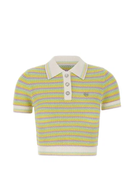 Tricou polo Casablanca cu autograf galben