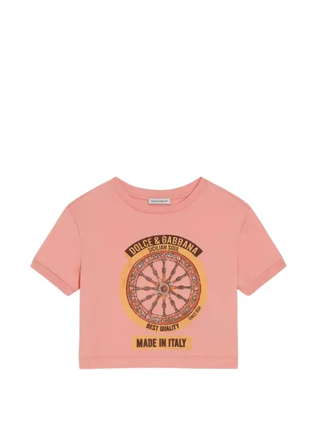 Koszulka dziecięca Dolce And Gabbana różowa