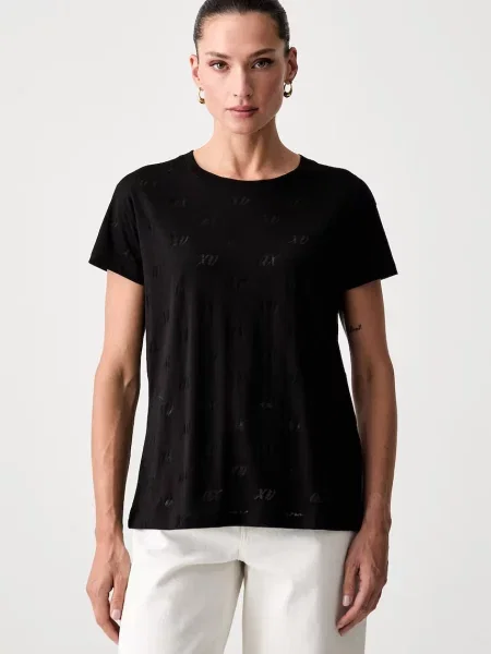 Armani Exchange tricou pentru femei cu negru