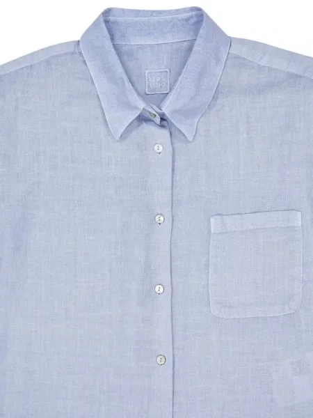 Długa koszula 120% Lino niebieska