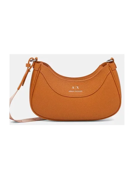 Armani Exchange torebka crossbody z imitacji skóry brązowa