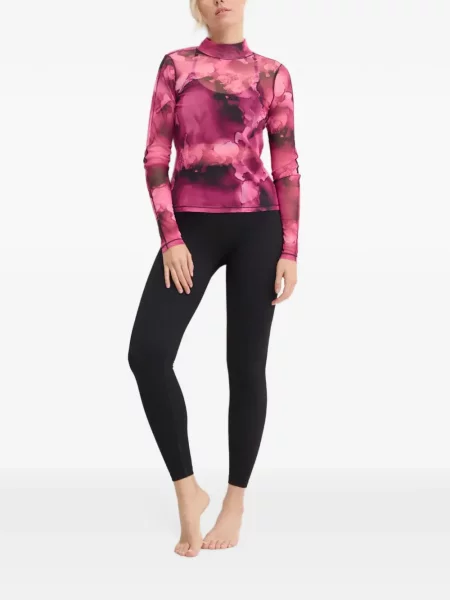 Lung top Casall cu imagine cu imprimeu abstract roz