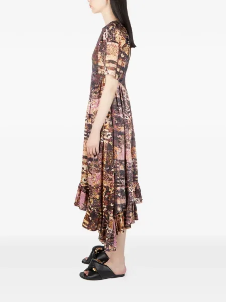 Rochie midi Collina Strada asimetrică violet